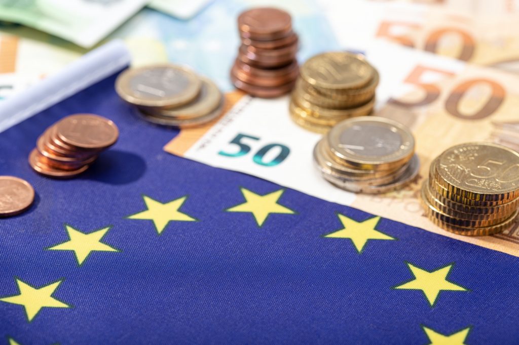European Union financial stimulus on coronavirus Covid-19 pandemic concept
